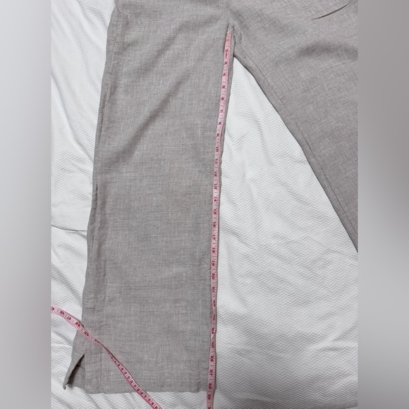 & Other Stories Sand Color LINEN Pants in sz 4 - Picture 7 of 9